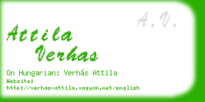 attila verhas business card