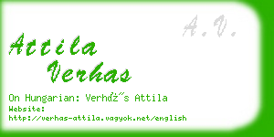 attila verhas business card